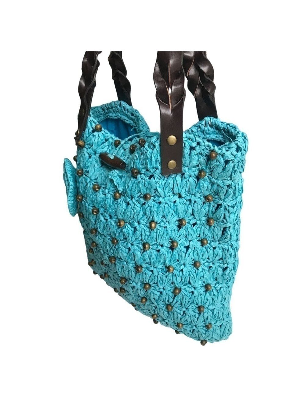 Naturalizer Woven Paper & Wooden Bead Shoulder Bag - Picture 5 of 14